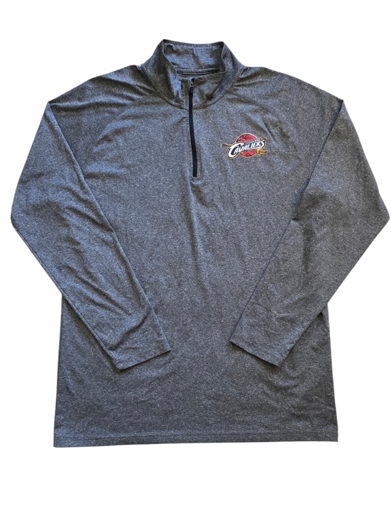 NBA Other - Cleveland Cavaliers NBA Medium Gray Quarter Zip Athletic Basketball Pullover